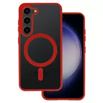 Toptel Acrylic color phone case with MagSafe support for Samsung Galaxy S25 FE (S731), red