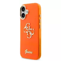 GUESS IML 4G Script Metal Logo phone case for iPhone 17 orange