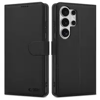 Tech-Protect wallet-style book phone case for Samsung Galaxy S26 Ultra (S948), black