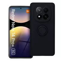 OEM SILICONE RING case for XIAOMI Redmi Note 14 Pro Plus 5G, black