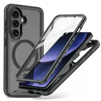Tech-Protect Defense phone case with MagSafe support for Samsung Galaxy S26 (S942), black