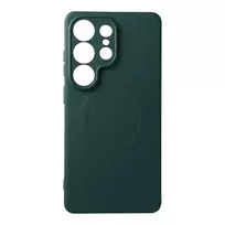 OEM Silicone Mag Cover phone case with MagSafe support for Samsung Galaxy S26 Ultra (S948) green