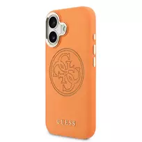 GUESS PU Perforated 4G phone case for iPhone 17, orange