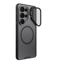 Nillkin CamShield Prop Magnetic phone case with stand and MagSafe support for Samsung Galaxy S26 Ultra, transparent black (with camera lens protection)