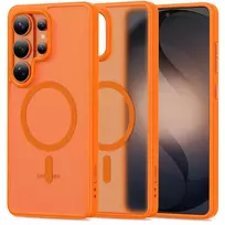 Tech-Protect Magmat phone case with MagSafe support for Samsung Galaxy S26 Ultra (S948), orange