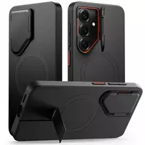 Tech-Protect Kevlar Aura phone case with MagSafe support for Samsung Galaxy S26 (S942) black orange