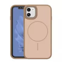TFO Frame Thin Mag phone case with MagSafe support for iPhone 11 brown