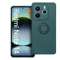 OEM Case for Xiaomi Redmi Note 14 5G, silicone, ring design, green