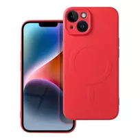 OEM Silicone Mag Cover phone case with MagSafe support for iPhone 14, red