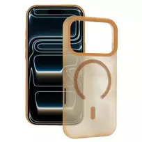 TEL PROTECT Mist Matte phone case with MagSafe support for iPhone 15 Pro, brown