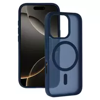 TEL PROTECT Aura Matte phone case with MagSafe support for iPhone 16 Pro, navy