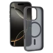 TEL PROTECT Aura Matte phone case with MagSafe support for iPhone 15 Pro gray