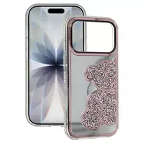 Toptel Teddy Bear phone case for iPhone 16 Pro Max pink