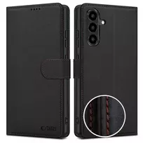 Tech-Protect Wallet-style phone case for Samsung Galaxy A57 (A576), black and red