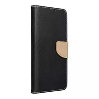 OEM FANCY book-style phone case for Samsung Galaxy A55 5G (A556), black and gold