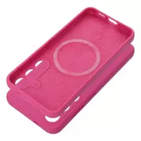 OEM Silicone 2mm phone case with MagSafe support for Samsung Galaxy S25 Ultra (S938), pink