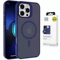 3mk Protection 3mk Smoke MagCase phone case with MagSafe support for iPhone 16 Pro, blue transparent