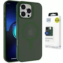 3mk Protection 3mk Smoke MagCase phone case with MagSafe support for iPhone 16 Pro Max, green transparent