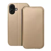 OEM DUAL POCKET book-style phone case for iPhone 16 Plus, gold