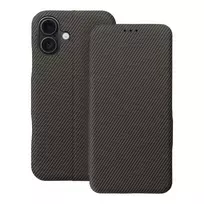 OEM FOLIO Side Magnet book-style phone case for iPhone 16 Plus, brown