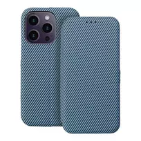 OEM FOLIO Side Magnet book-style phone case for iPhone 14 Pro, blue