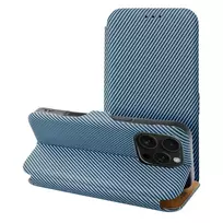 OEM FOLIO Side Magnet book-style phone case for iPhone 14 Pro Max, blue