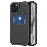 Dux Ducis Rafi II Mag book-style phone case with stand and MagSafe support for iPhone 15 Plus, black