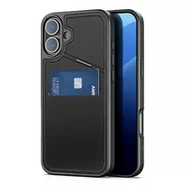 Dux Ducis Rafi II Mag book-style phone case with stand and MagSafe support for iPhone 16 Plus, black
