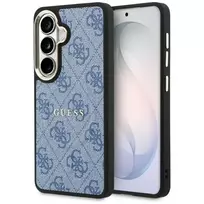 GUESS 4G Embossed phone case with stand and MagSafe support for Samsung Galaxy S26+ (S947) blue