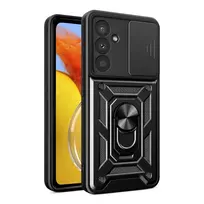 Hurtel Hybrid Armor Camshield phone case for Samsung Galaxy A37 (A376) black (with camera lens protection)
