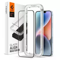 Spigen ALM GLASS FC tempered glass screen protector for iPhone 13, iPhone 13 Pro, and iPhone 14 – black