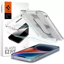 Spigen Glas.tR EZ FIT tempered glass for phone iPhone 13 | iPhone 13 Pro | iPhone 14 with Glas.tR EZ FIT applicator, 2-pack