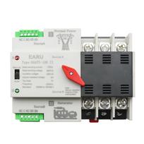 Kompaktiškas automatinis perjungimo jungiklis Elektrinis selektorių jungiklis Dvigubas maitinimo jungiklis Saulės energijos bėgelis W2R-2P 220V