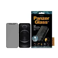 PanzerGlass E2E Super+ Microfracture antibacterial tempered glass screen protector for iPhone 12 | iPhone 12 Pro, with black frame