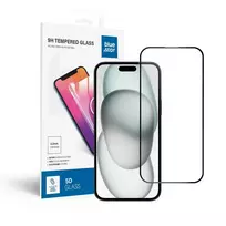 Blue Star 5D tempered glass screen protector for Apple iPhone 16 Plus, black