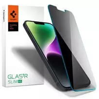 Spigen GLAS.TR SLIM tempered glass screen protector for iPhone 13 | iPhone 13 Pro | iPhone 14 (privacy effect)