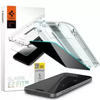 Spigen Glas.tR EZ Fit privacy tempered glass screen protector for iPhone 15 Plus (privacy effect)