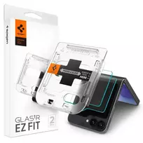 Spigen EZ Fit tempered glass screen protectors for Samsung Galaxy Z Flip 6 - 2 pack.