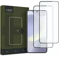 Hofi GLASS PRO+ tempered glass screen protector for Samsung Galaxy S24, black, 2-pack