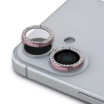 GUESS Fixed Glitter screen protector for iPhone 16|16 Plus, Pink