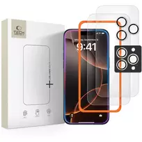 Tech-Protect TEMPERED GLASS EASY SET+ 3-PACK IPHONE 16 PRO | 17 PRO CLEAR