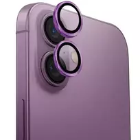 uniq Optix Aluminum Camera Lens Protector for iPhone 16 6.1" / 16 Plus 6.7" in grape pink glass