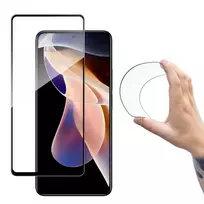 Wozinsky Full Cover Flexi Nano Glass Film Tempered Glass with Frame for Xiaomi Redmi Note 11 Pro+ / 11 Pro, Transparent