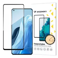 Wozinsky Tempered Glass Full Glue Super Tough Screen Protector, Full Coverage with Frame Case Friendly for Oppo Reno7 Pro 5G, black