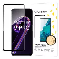 Wozinsky Tempered Glass Full Glue Super Tough Screen Protector, Full Coverage with Frame Case Friendly for Realme 9 Pro, Black
