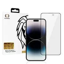 TEL PROTECT Tempered glass 10X Privacy Titanium for iPhone 14 Pro Max
