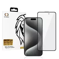 TEL PROTECT Tempered glass 10X Privacy Titanium for iPhone 16 Pro Max