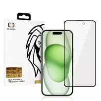 TEL PROTECT Tempered glass 10X Privacy Titanium for iPhone 16 Plus