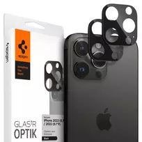 Spigen Optik TR Camera Protector Tempered Glass (2 pcs) for iPhone 14 Pro | 14 Pro Max, black