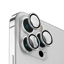 uniq Optix Aluminum Camera Lens Protector for iPhone 14 Pro | 14 Pro Max camera lens with applicator – silver